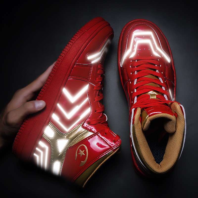 Men&amp;amp;#039;s Shoes New Men&amp;amp;#039;s High-top Korean Version Of Iron Man Air Force One Sports Shoes Student Board Shoes Men
