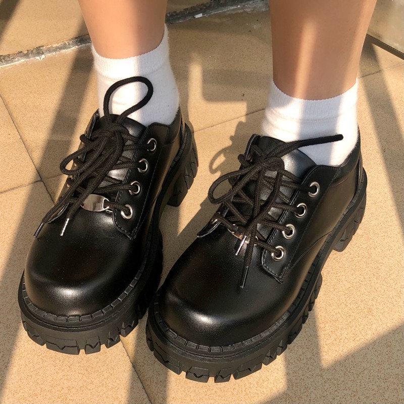 Starlight Square Delias Thick-soled Small Leather Shoes New British Style Leather Mary Jane Sponge Cake With Jk Uniform Shoes Women