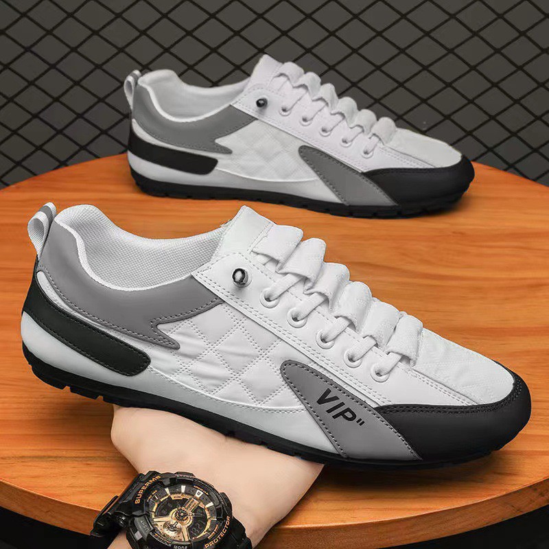 Sports Shoes Men's 2023 Spring New Low-cut Shoes Men's Trendy All-match Casual Shoes Fashion Sneakers Korean Version Of Peas Shoes